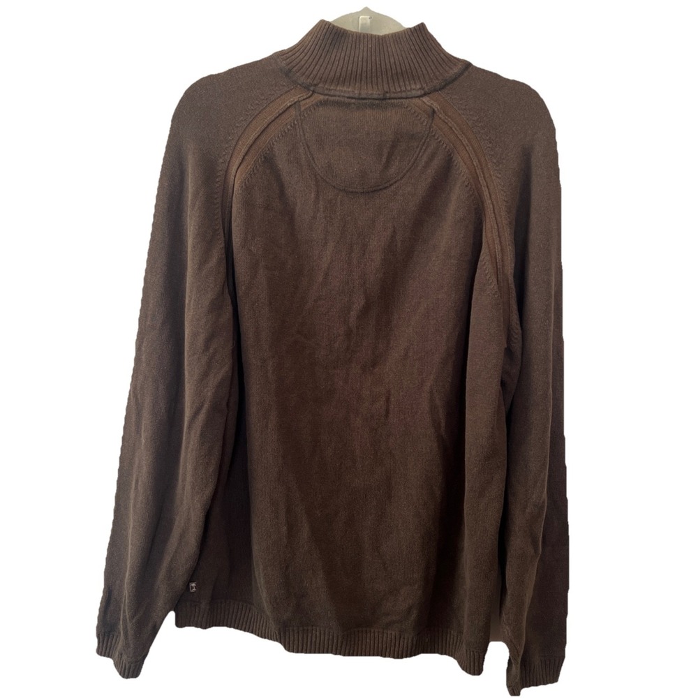 Tommy Bahama 1/4 Zip Pullover Sweater Men's XL Long Sleeve Olive Green Mock EUC - Picture 5 of 11